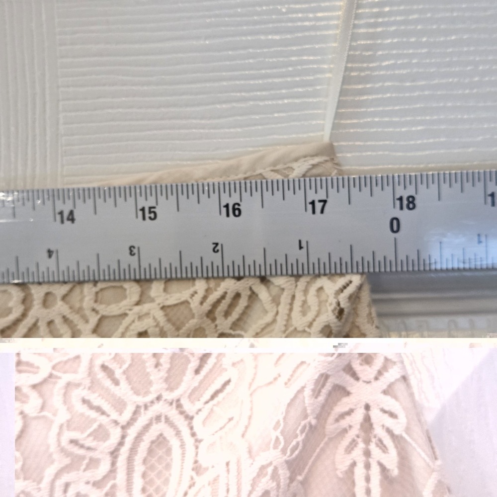 Parker Ivory Sun Lace Yoke Flowy Skirt SK93091889Y Cream Boho Size 14 NEW - Picture 13 of 16